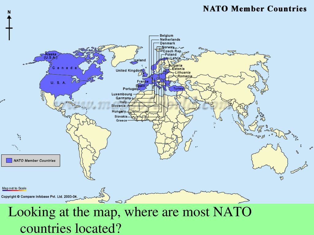 Ната страна. Карта стран НАТО В мире.