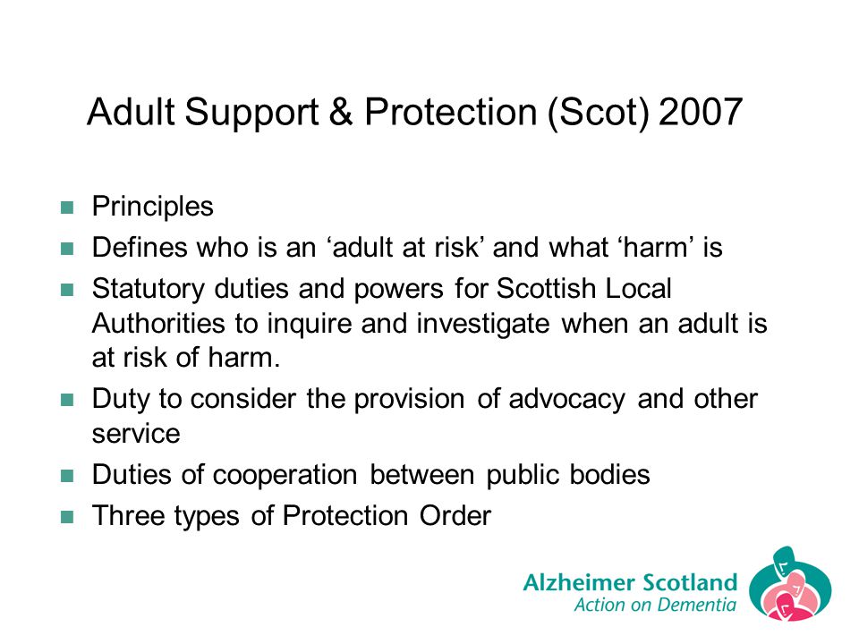 Adult Support & Protection (Scot) 2007