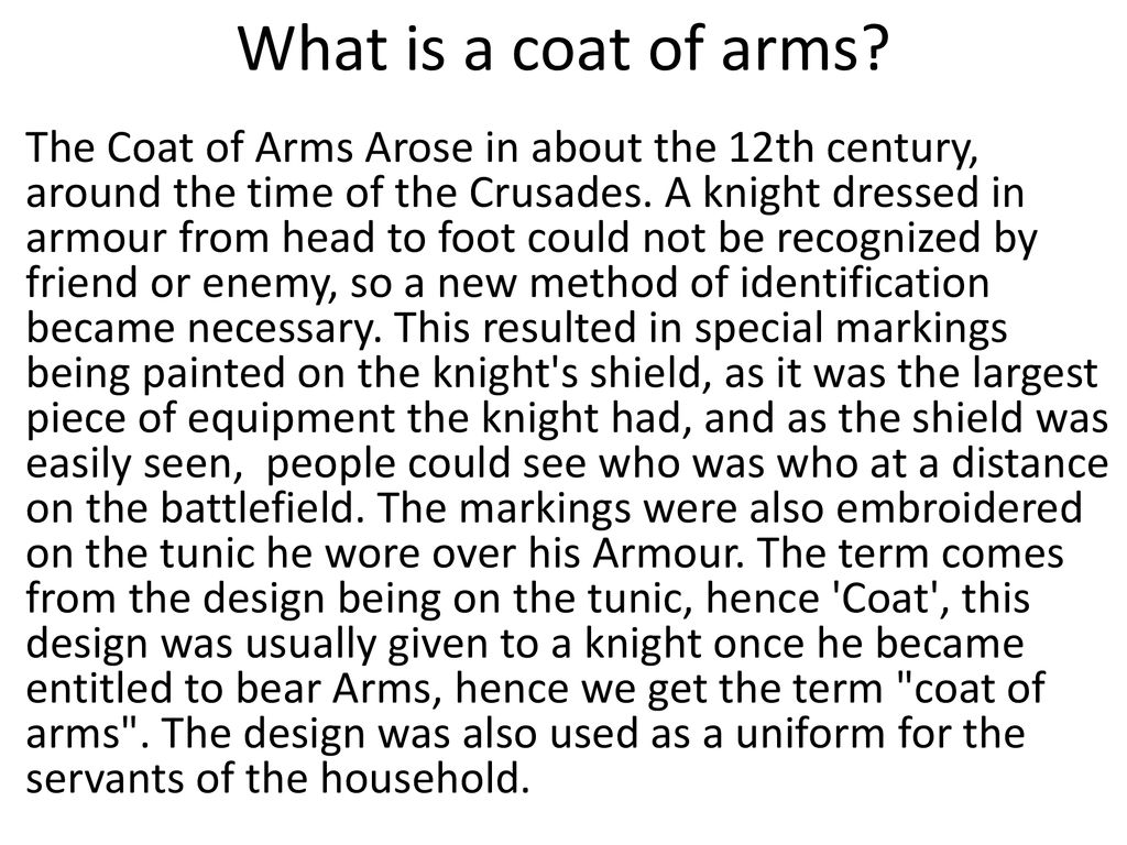What is a coat of arms