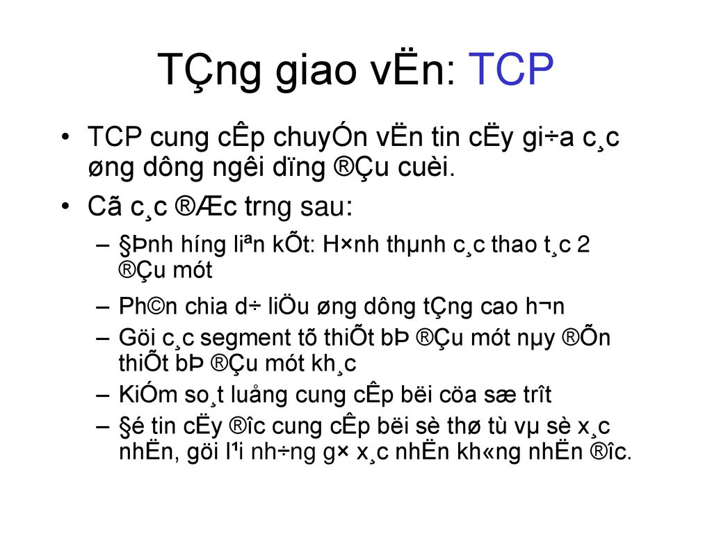 Chương 3 Giao Thức Tcp Ip Ppt Download