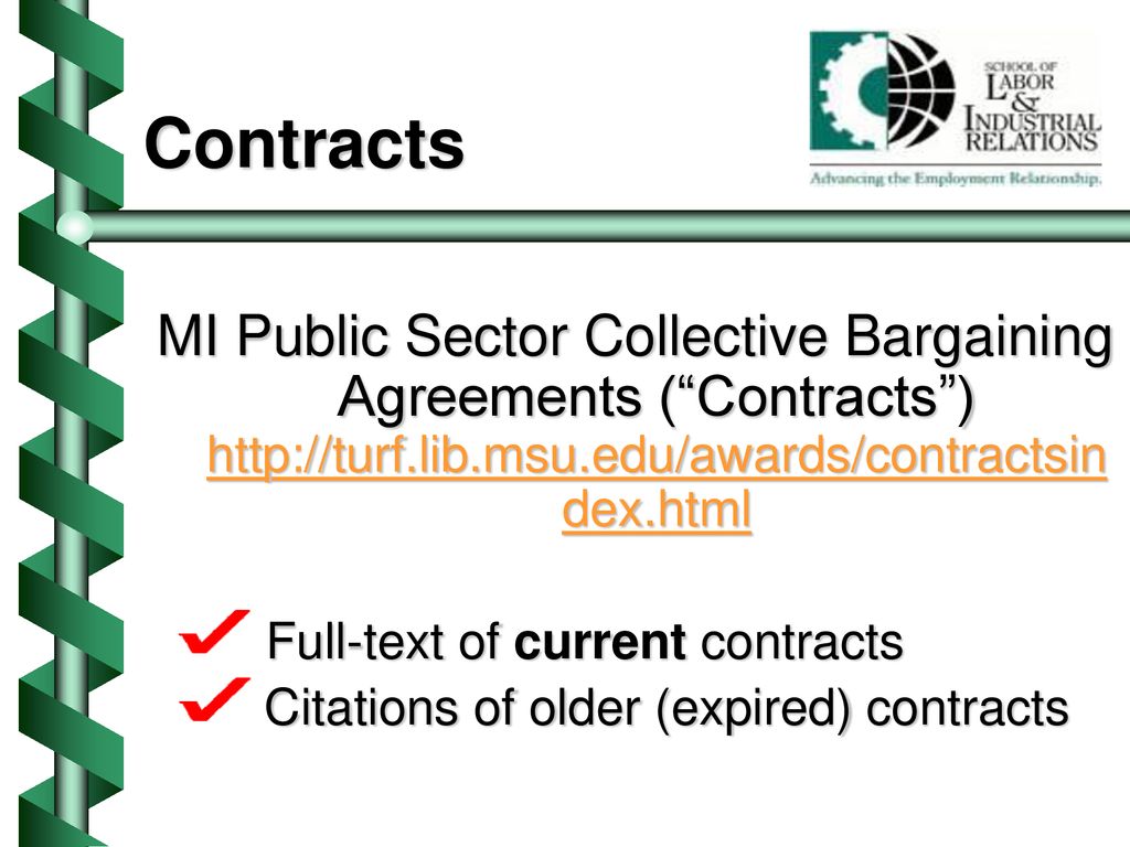 Contracts MI Public Sector Collective Bargaining Agreements ( Contracts )
