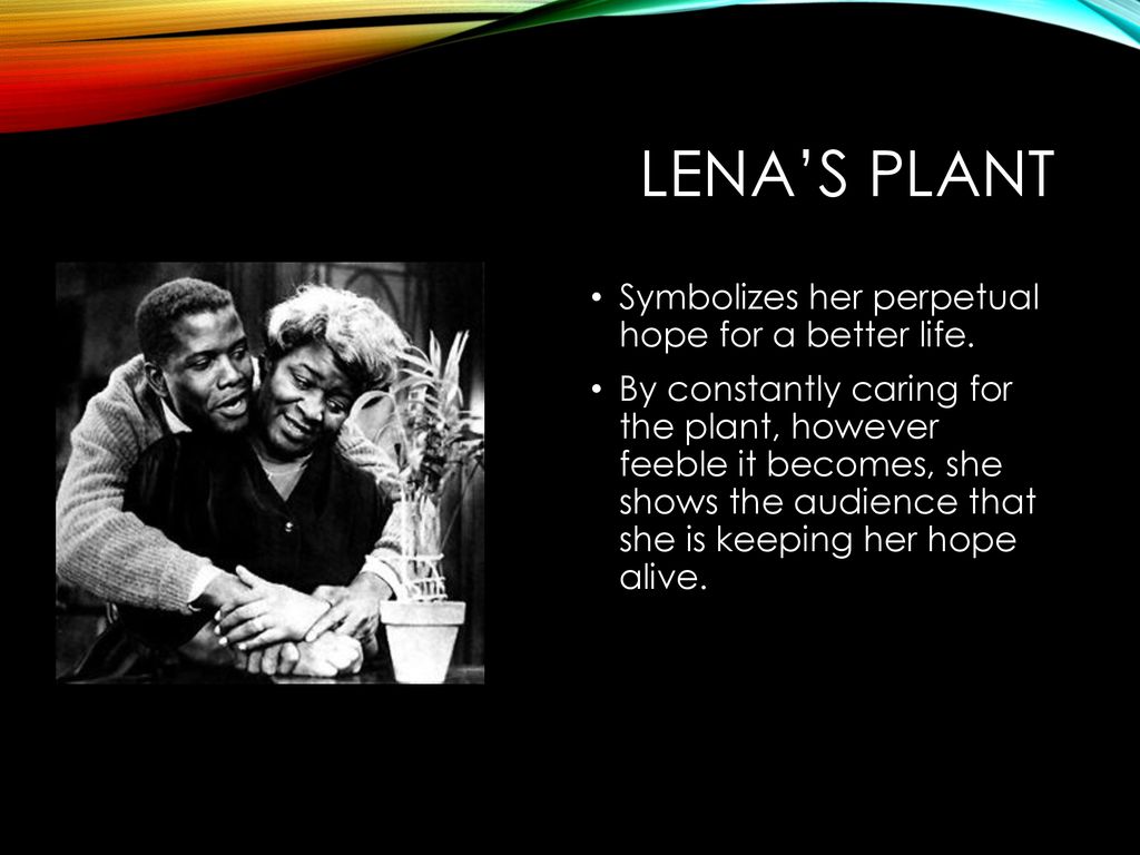 Lena’s Plant Symbolizes her perpetual hope for a better life.