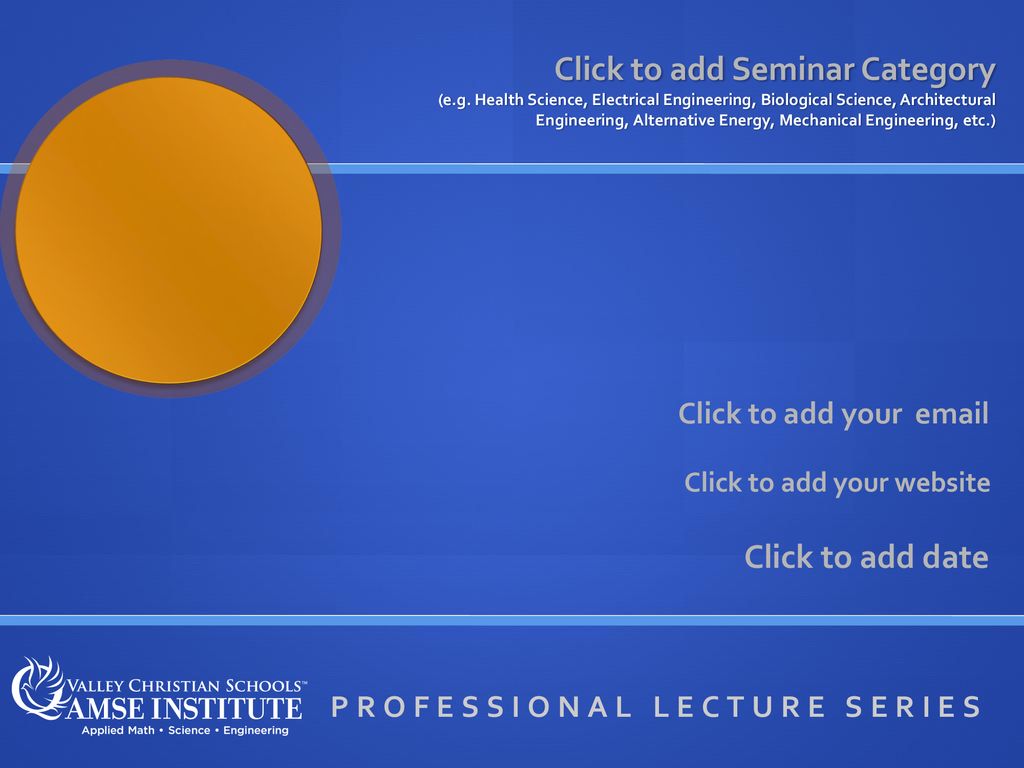 PROFESSIONAL LECTURE SERIES - ppt download