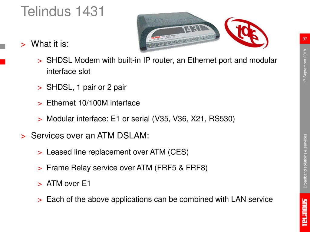 Telindus Access Solutions - ppt download