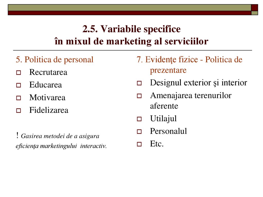 Marketingul Serviciilor Ppt Download