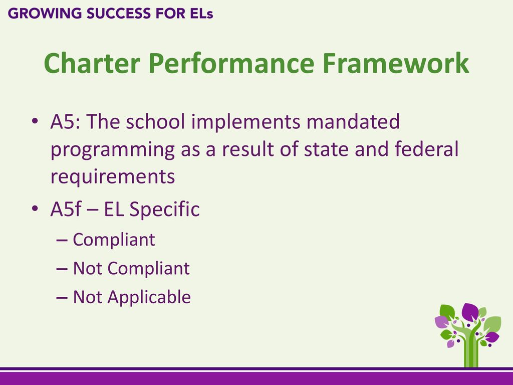 Charter Performance Framework