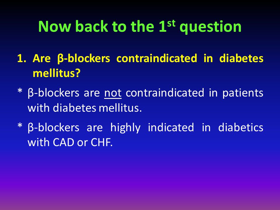 why beta blockers are contraindicated in diabetes)