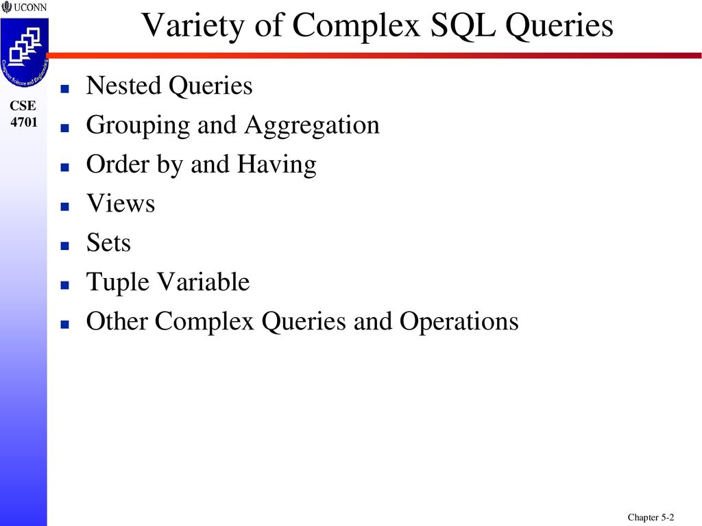 Chapter 5 6e & 8 5e: Complex SQL - ppt download