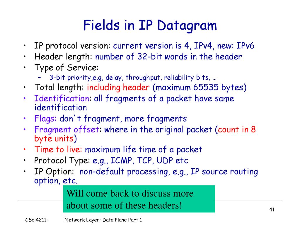 Network Layer & Network Data Plane Part 1 - ppt download