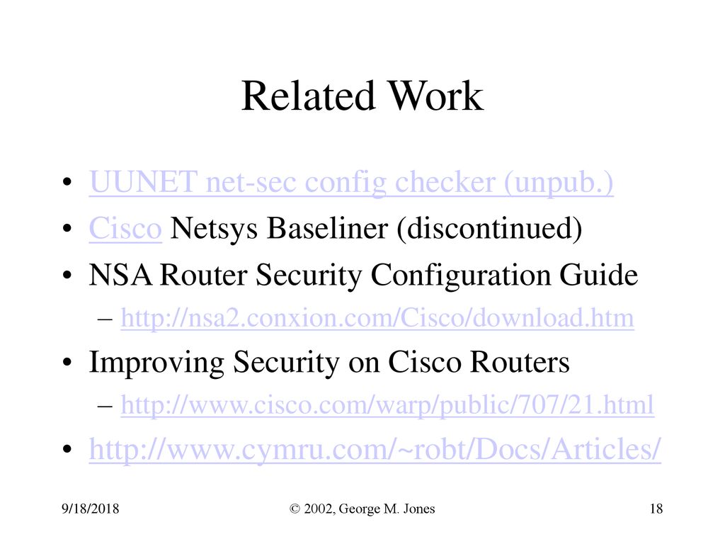 Router Audit Tool and Benchmark - ppt download