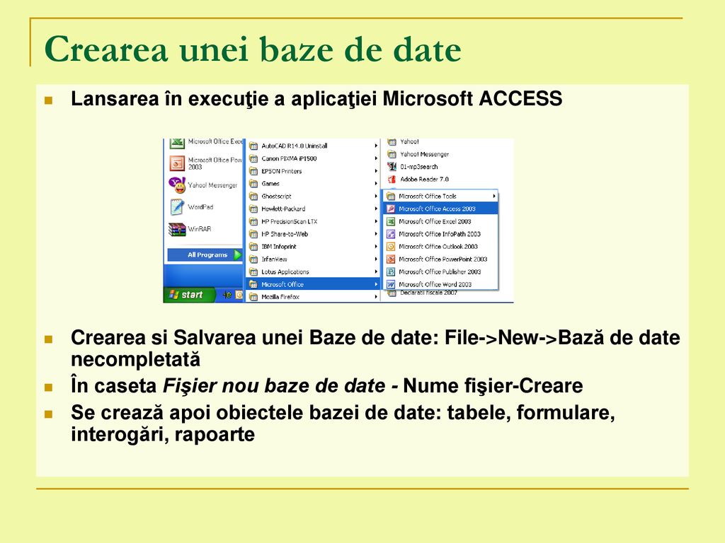 Pilfer Accuracy Emigrate Baze de date cu Microsoft Access - ppt download