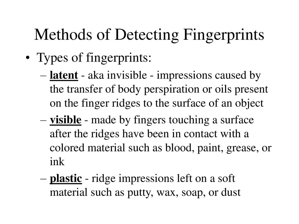 Fingerprints Chapter ppt download