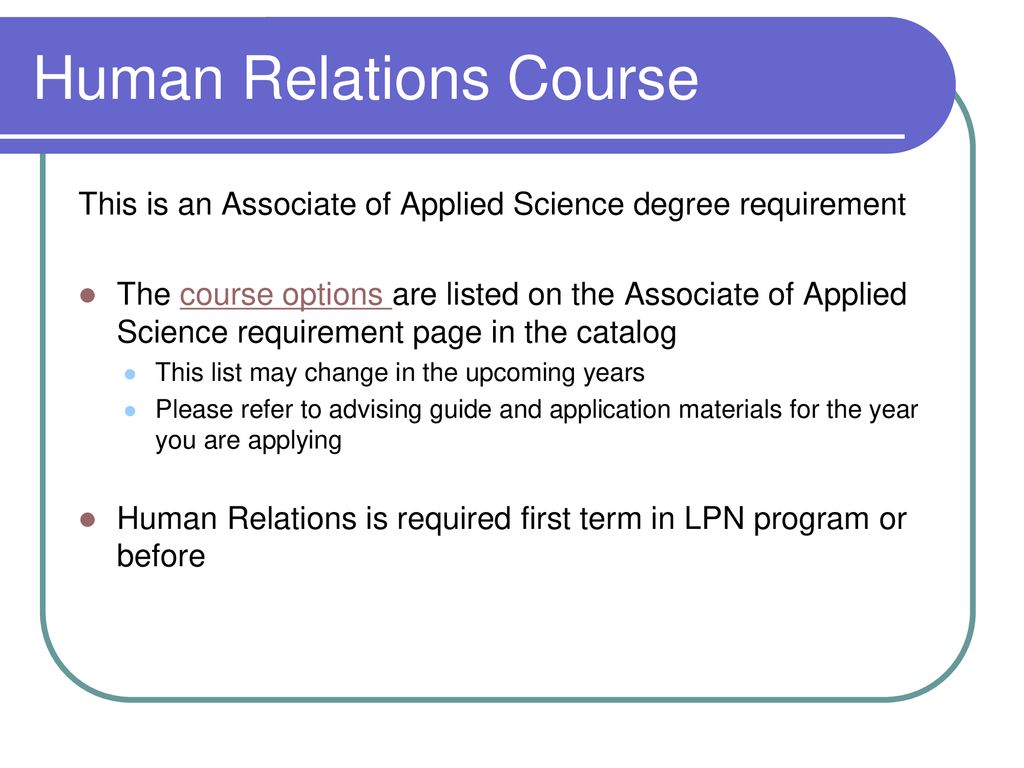 Human Relations Course