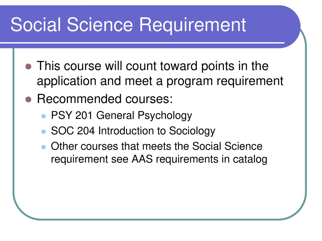 Social Science Requirement