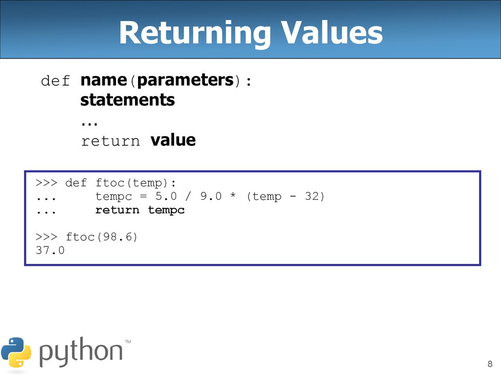 Parameters return math graphics ppt download