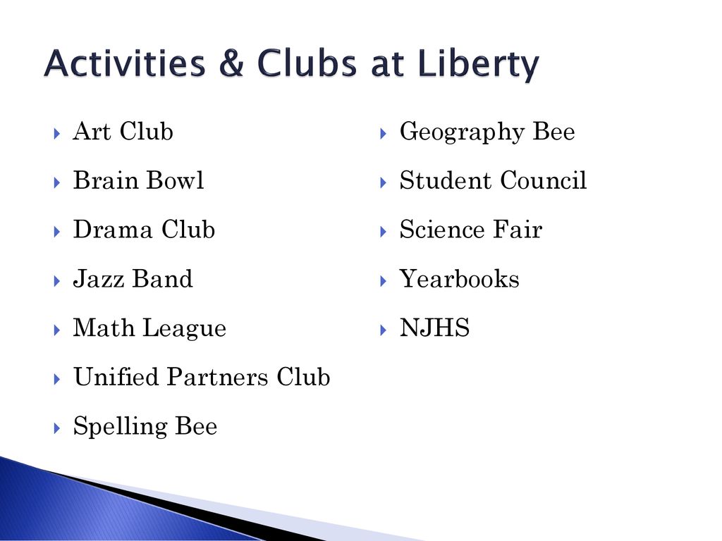 Activities & Clubs at Liberty