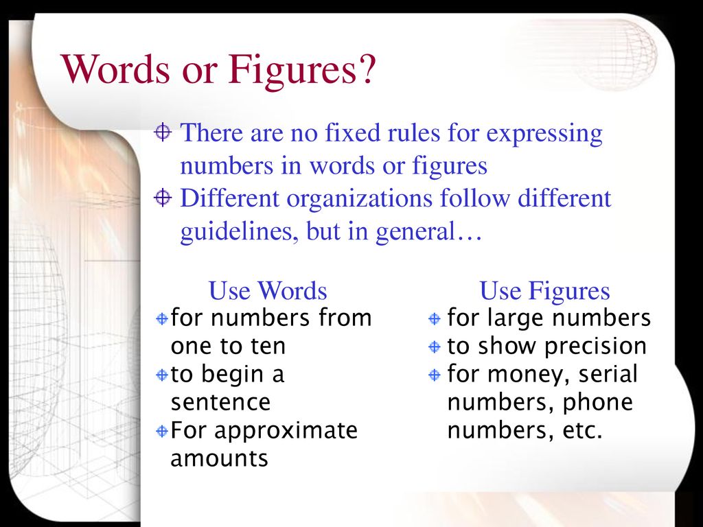 Writing Numbers Les Hanson Ppt Download