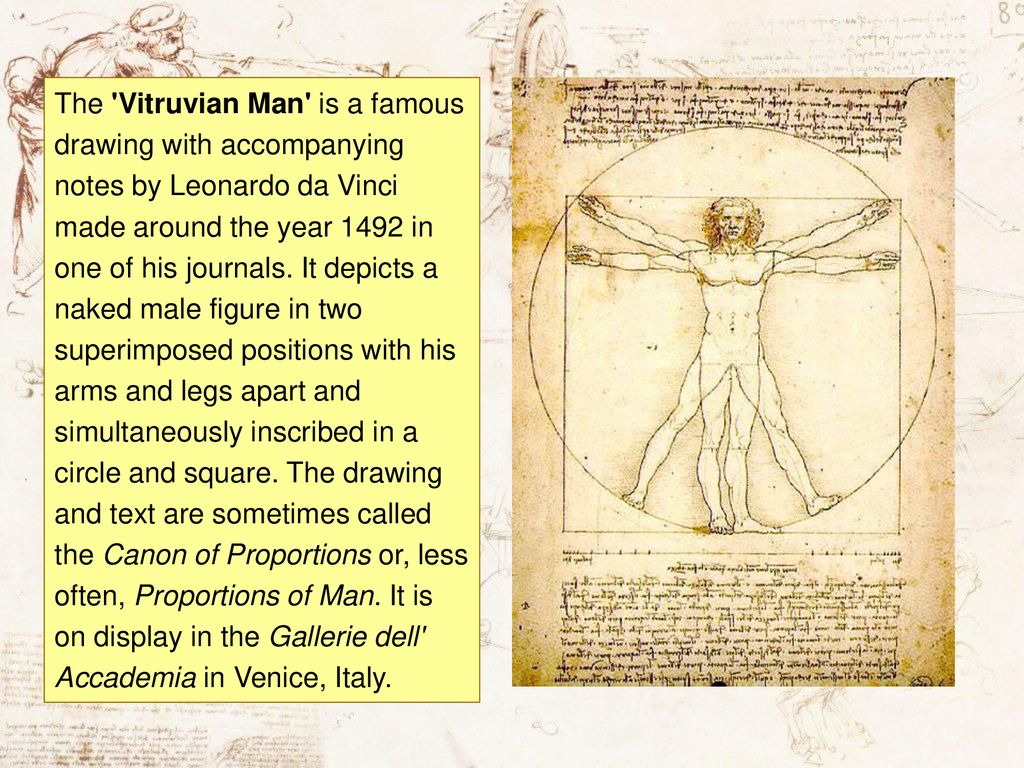 Leonardo Da Vinci S Vitruvian Man Ppt Download