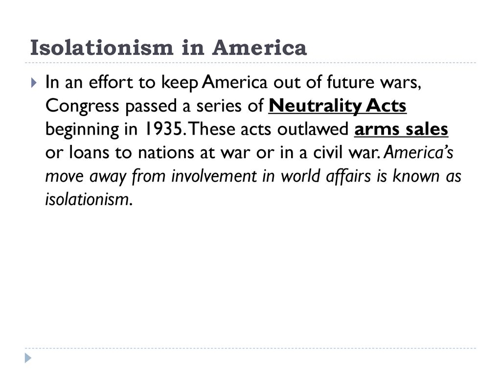 Notes 2 appeasement and isolationism ppt download