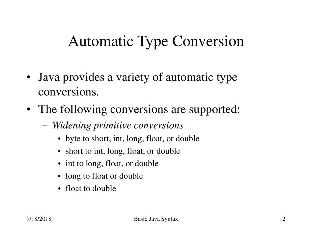 Basic Java Syntax The Java language will be described by working ...