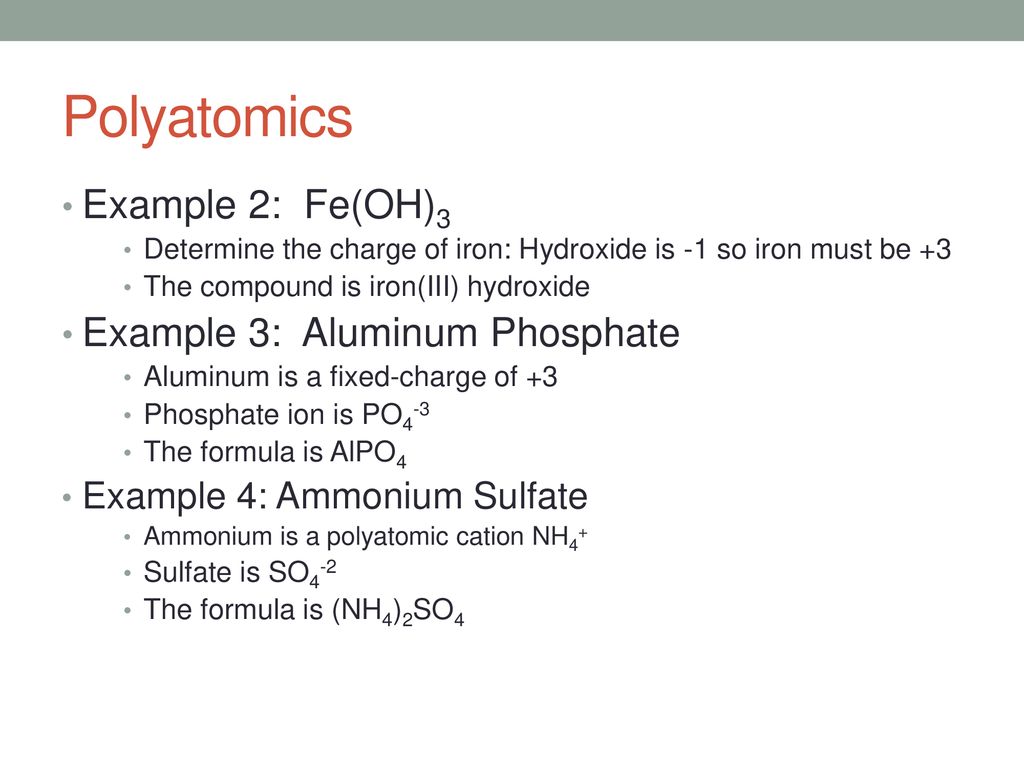 Chapters 8&9: Names, Formulas, and Oxidation NUmbers - ppt download