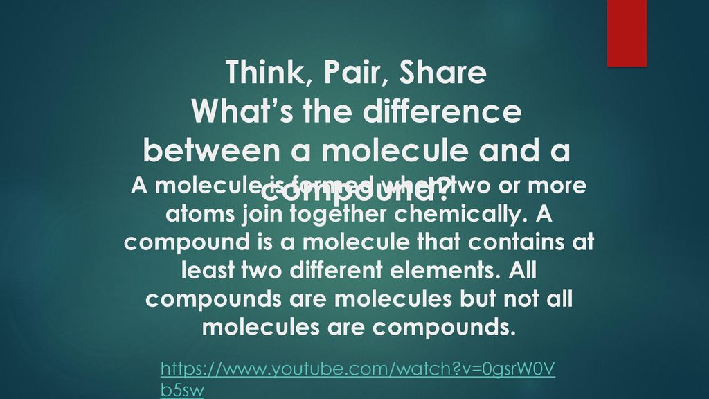 The Difference between a Molecule and a Compound?