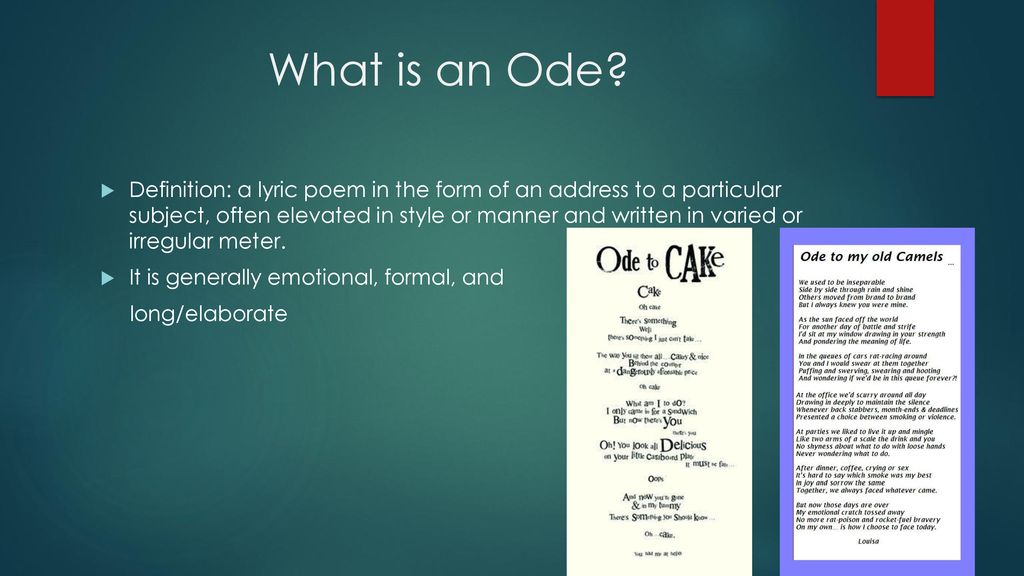 What is an Ode