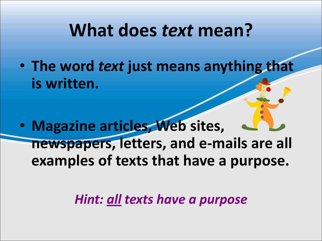Text purpose ppt download