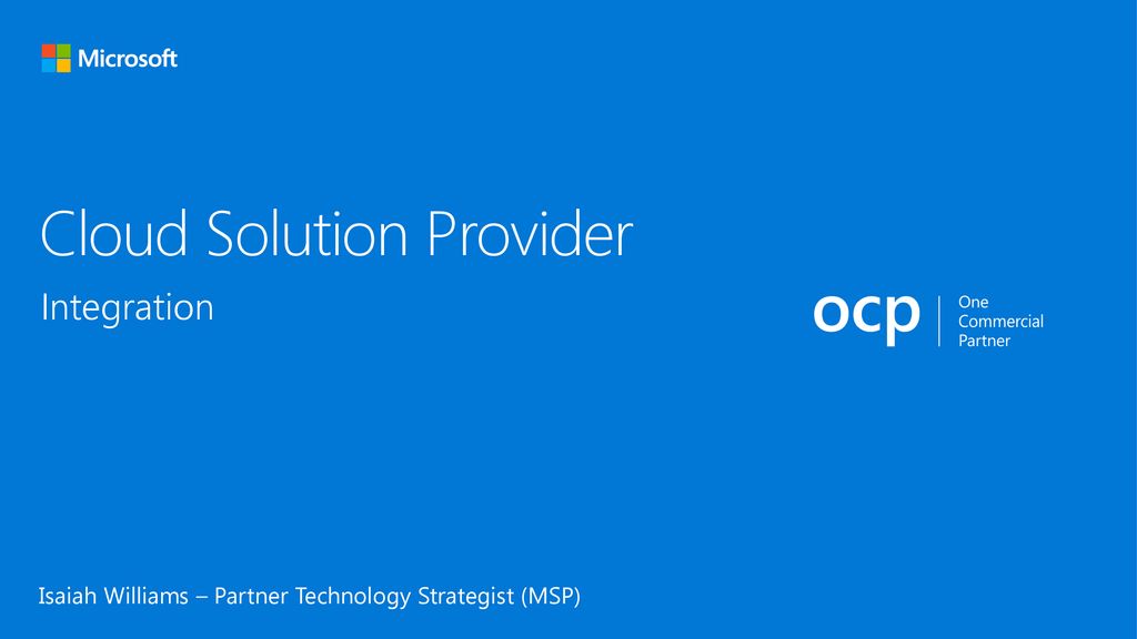 Cloud Solution Provider - ppt download