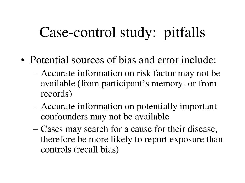 Lecture 12 case control studies planning and execution ppt download