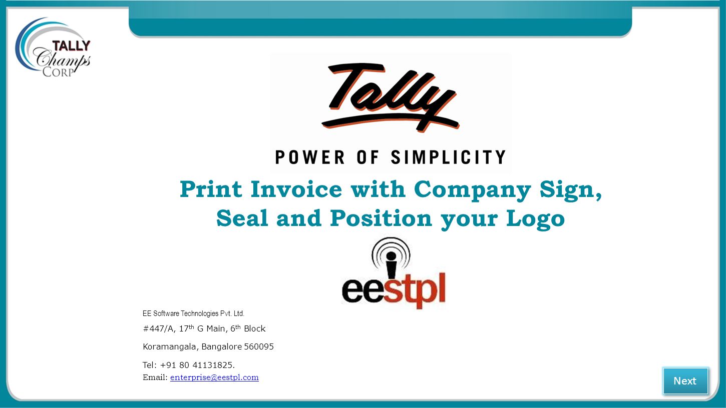 Print Invoice with Company Sign, Seal and Position your Logo