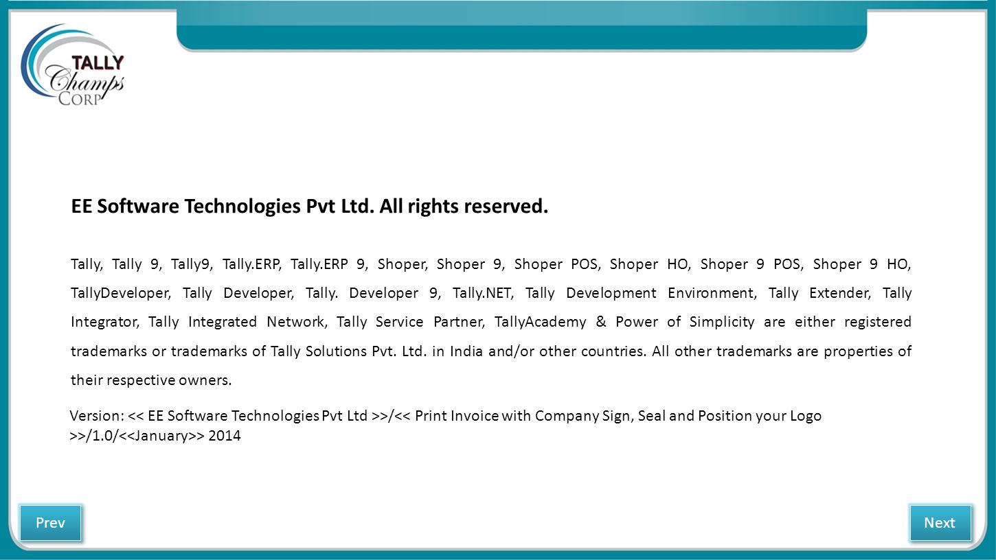 EE Software Technologies Pvt Ltd. All rights reserved.