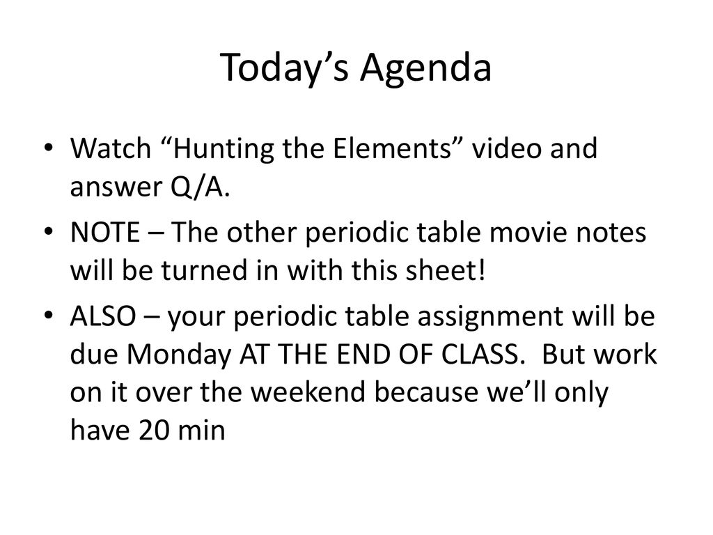 Physical Science Semester 25 - ppt download For Hunting The Elements Video Worksheet