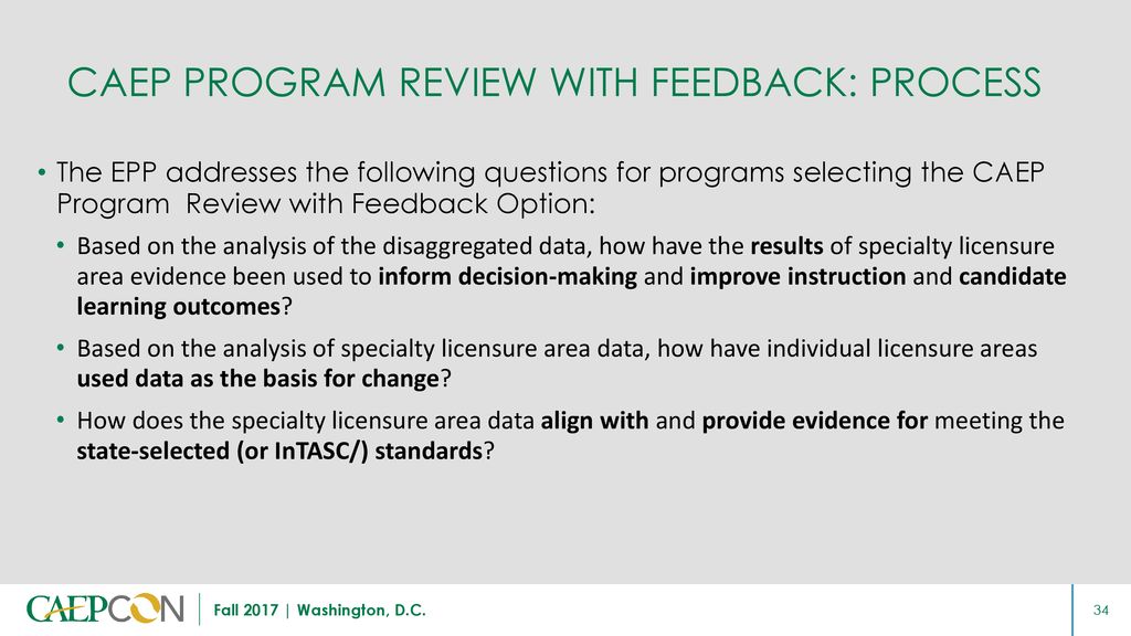 PROGRAM REVIEW AS PART OF THE CAEP ACCREDITATION PROCESS ppt download