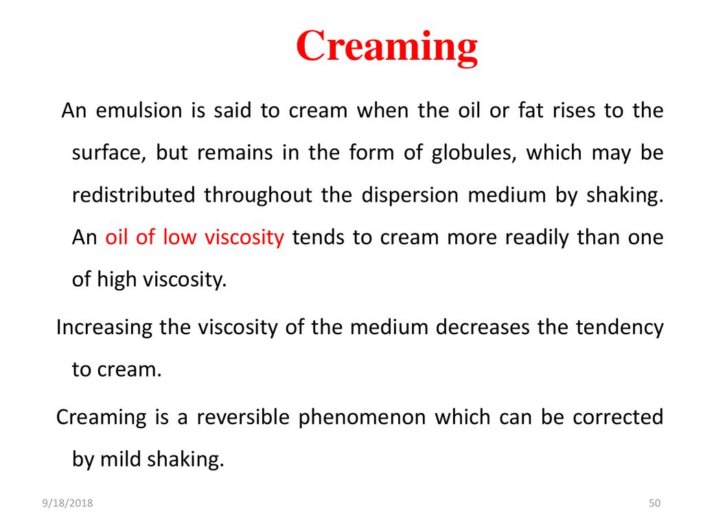 Creaming