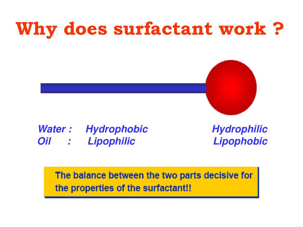 Why does surfactant work