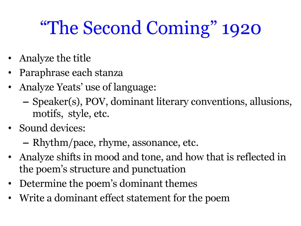 ts eliot second coming