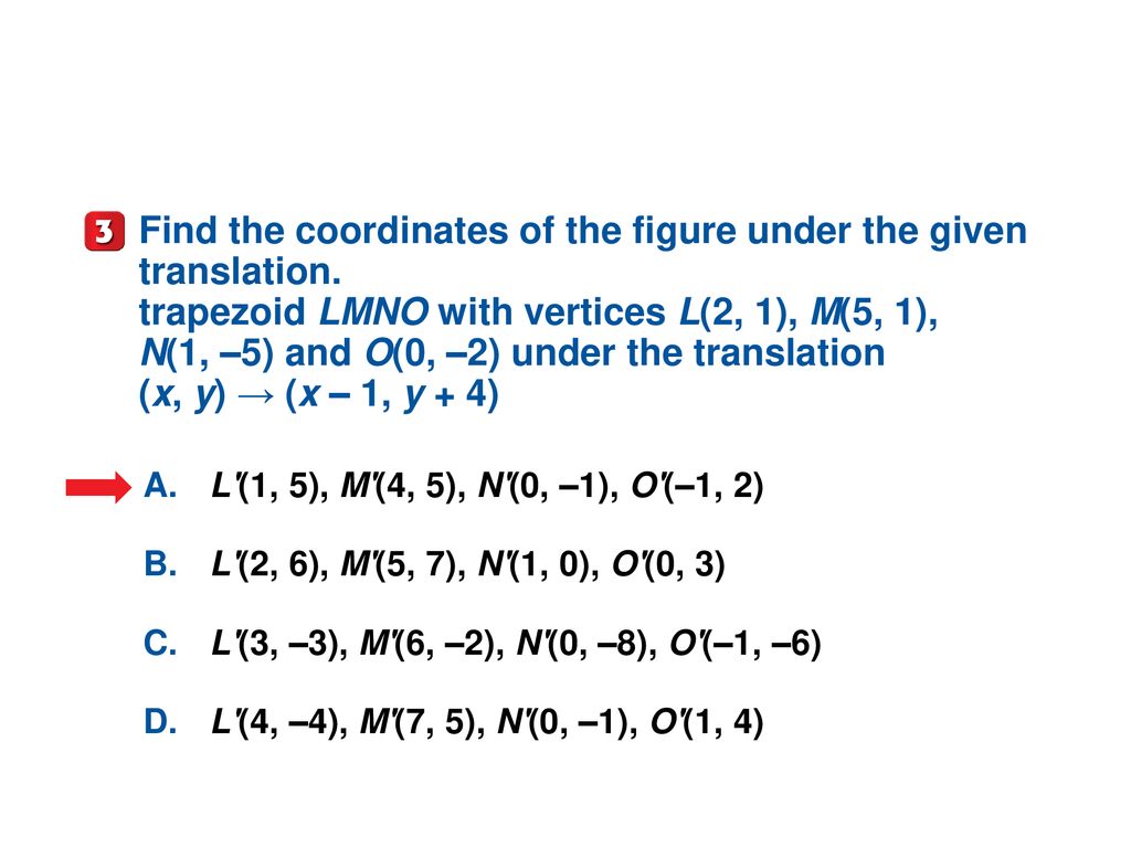 Starter S Find The Coordinates Of The Figure Under The Given Translation Rs With Endpoints R 1 3 And S 3 2 Along The Translation Vector 2 1 Ppt Download