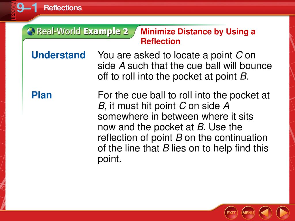 Minimize Distance by Using a Reflection