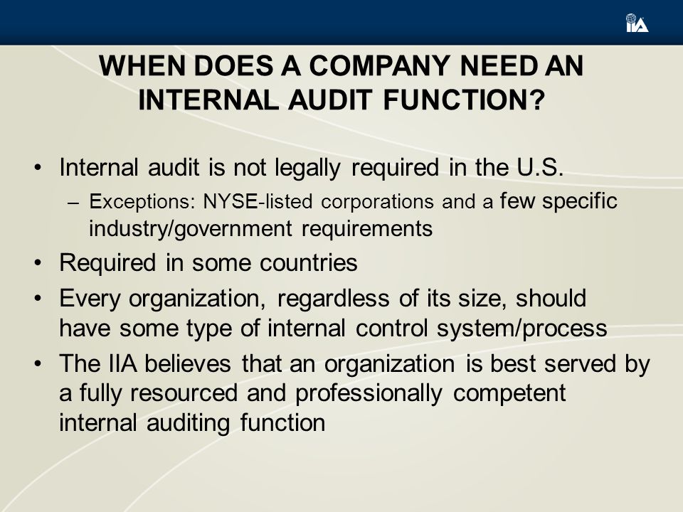 When Does a Company Need an Internal Audit Function