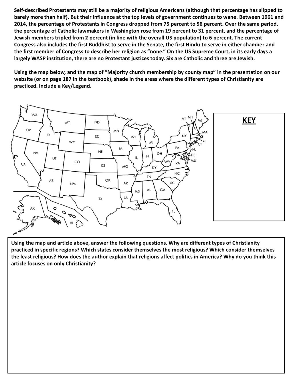 How religion in the US today tracks closely with geography ppt download