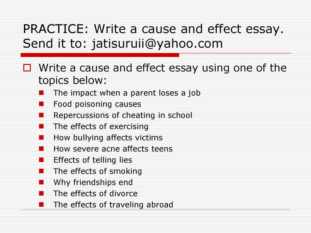 how to end a cause and effect essay