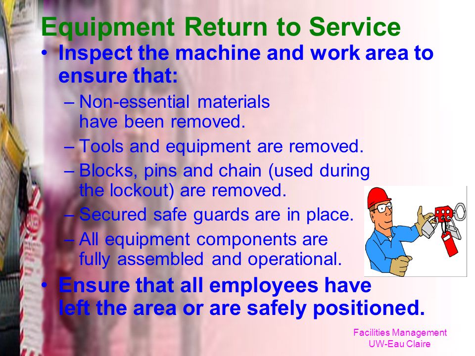 Equipment Return to Service