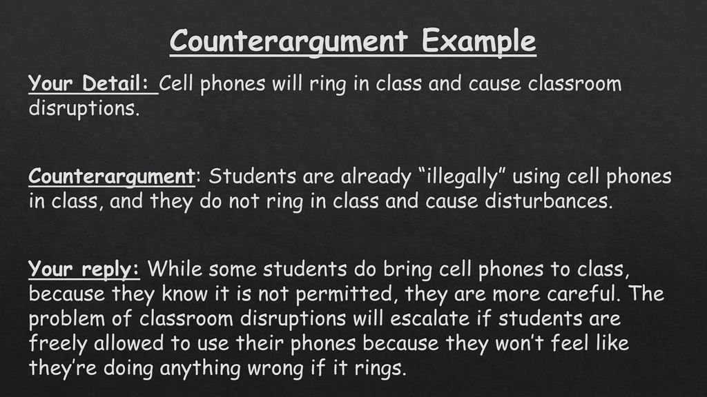 counter argument for cell phones in school