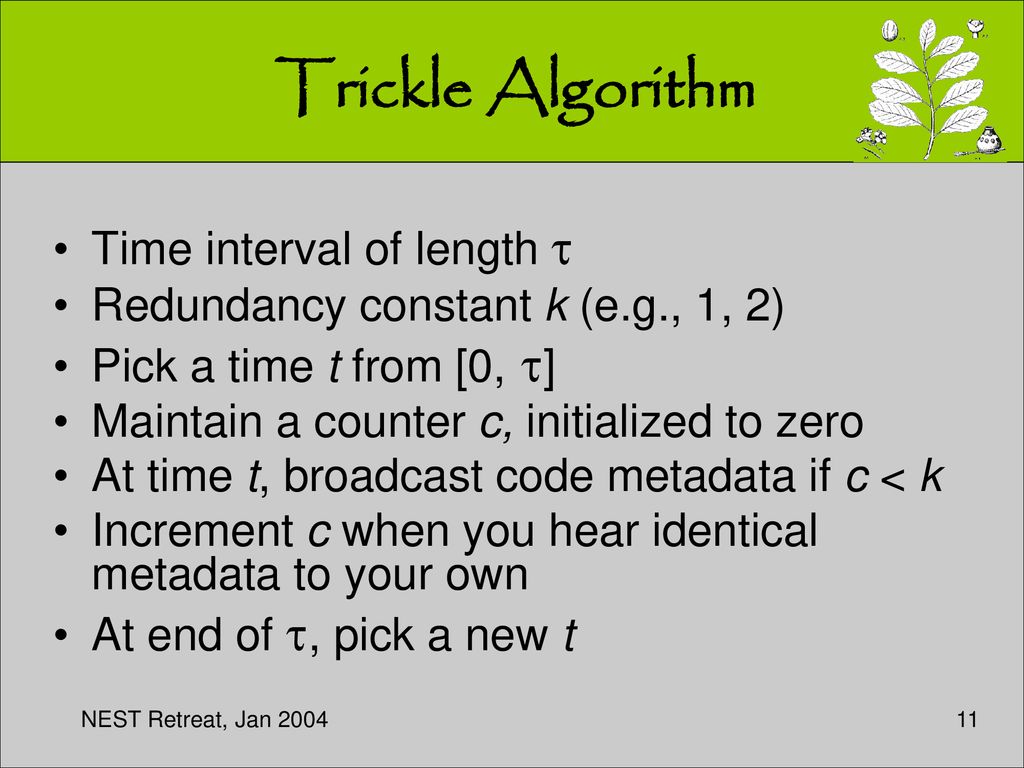 Trickle: Code Propagation and Maintenance - ppt download
