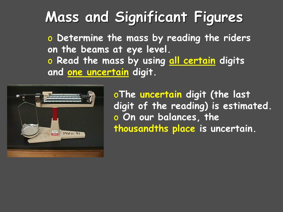 Mass and Significant Figures
