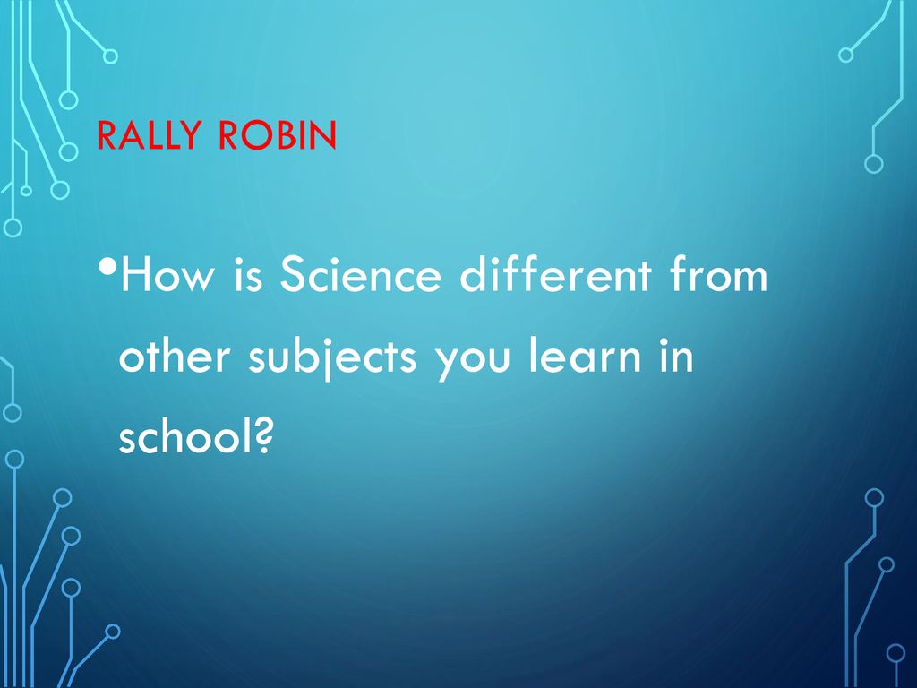 how is science different from other subjects