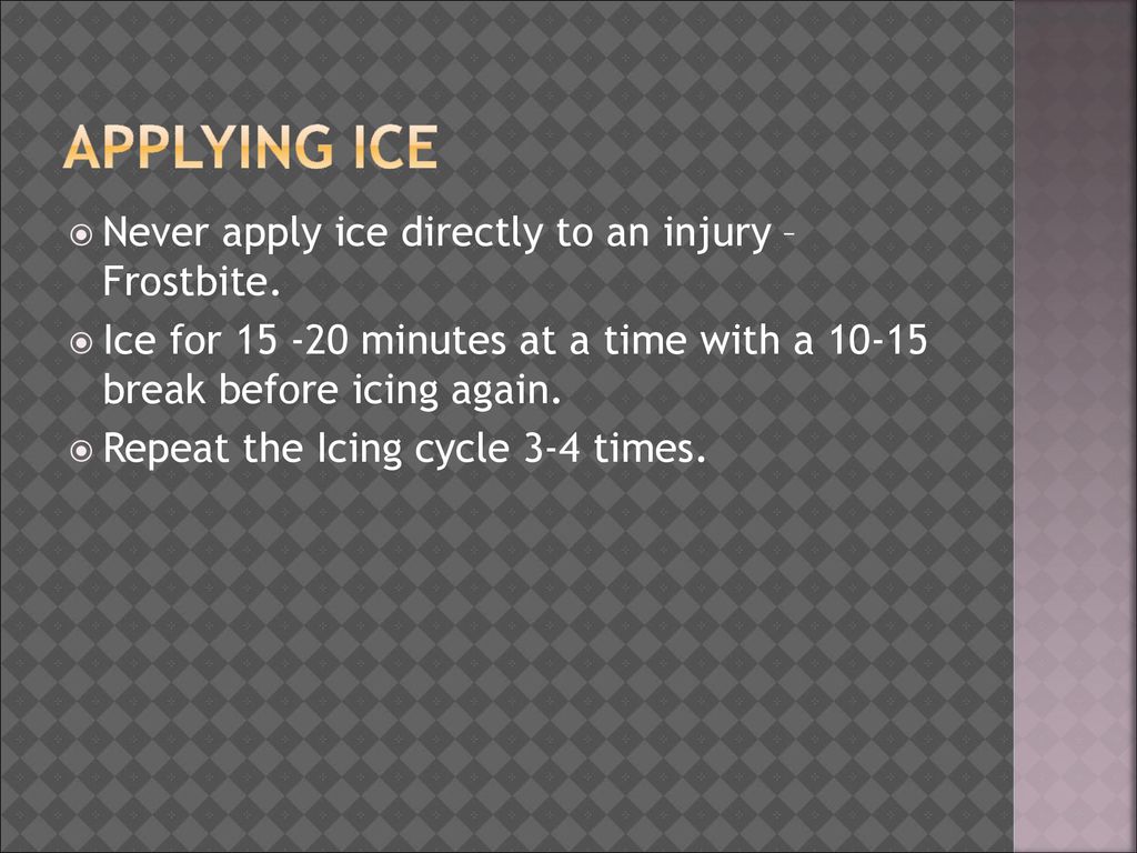 From Yesterdays Note Basic Injury Treatment ppt download
