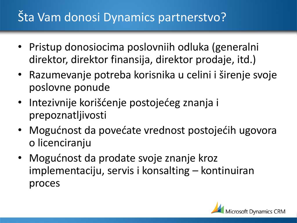 Šta Vam donosi Dynamics partnerstvo
