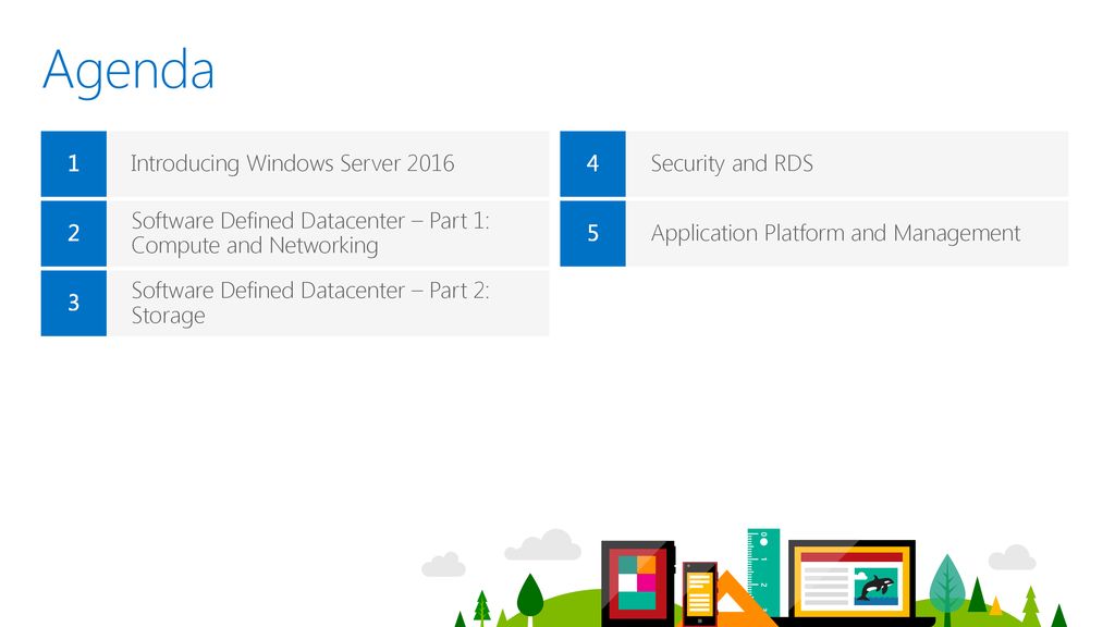 Agenda 1 Introducing Windows Server Security and RDS 2